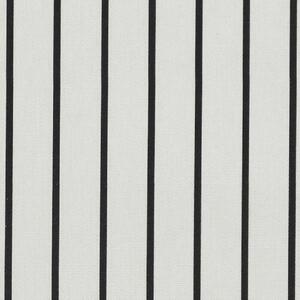 ANTE DECOR Burgess Printed Cotton Stripe Fabric White Black