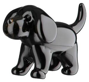 Ocala Glass Small Dog Sculpture In Black And Brown
