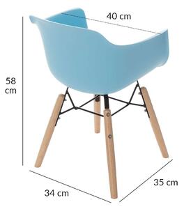 Baby chair Monte light blue