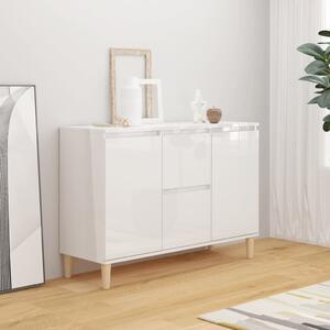 Sideboard High Gloss White 103.5x35x70 cm Engineered Wood