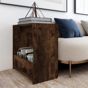Ypsilanti Wooden Side Table - Smoked Oak