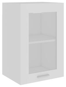 Elwood 40cm Wall Hung Wooden Storage Cabinet With 1 Glass Door - White