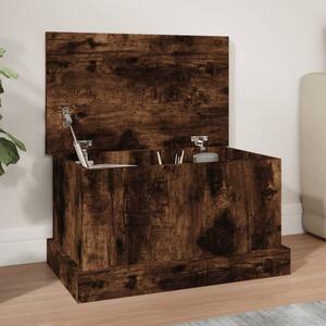 Baina 50cm Wooden Storage Box - Smoked Oak