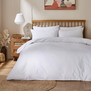 Soft Easycare Polycotton Duvet Cover and Pillowcase Set White