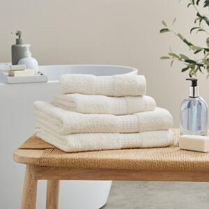 Set of 4 Geo Squares Towel Bale Ivory