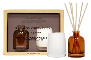 Aromatherapy Co Sandalwood Candle and Diffuser Therapy Gift Set Brown