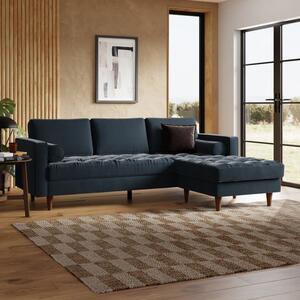 Zoe Casual Sit Velvet Corner Chaise Sofa