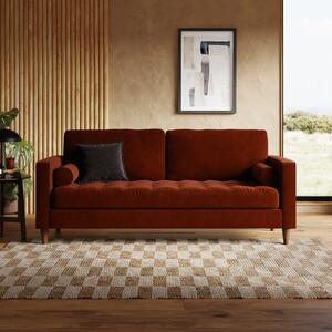 Zoe Casual Sit Velvet 3 Seater Sofa