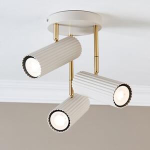 Georgi Industrial Ribbed 3 Light Adjustable Semi Flush Spotlight