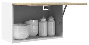 Baina Wall Hung Wooden Storage Cabinet With 1 Doors - Sonoma Oak/White