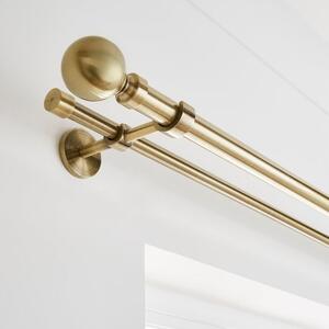 Ashton Double Layer Extendable Metal Curtain Pole