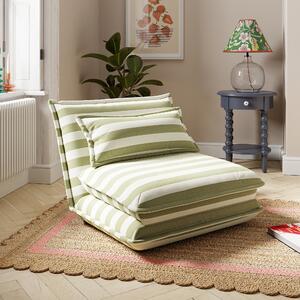 Jackson Woven Stripe Foldable Sofa Bed Woven Stripe Olive