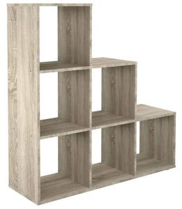 FMD Room Divider with 6 Compartments 104.3x32.6x106.5 cm Sand Oak