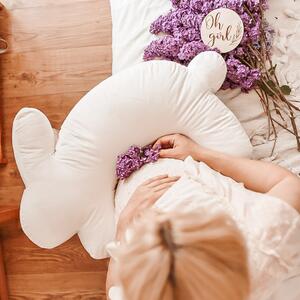 Velvet Bunny mint nursing pillow