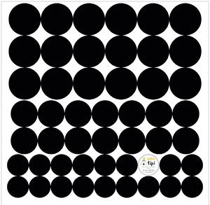 Mini Dots black tone sticker set