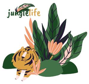 Jungle Life lion sticker
