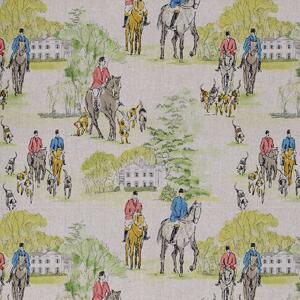 Hunting Scene Digitally Printed Fabric Multi