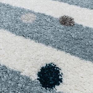 Stripes and Dots blue rug 160x230cm