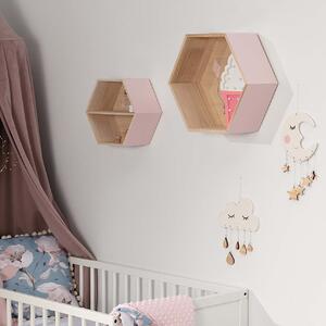Hexagon pink shelf 36cm