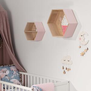 Hexagon pink shelf 26cm