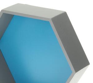 Honeycomb shelf blue 35x30x12cm
