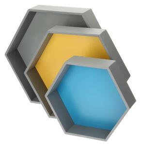 Honeycomb shelf grey 50x45x15cm