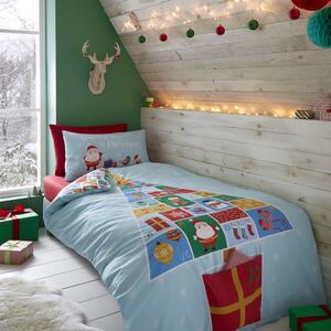 Catherine Lansfield Countdown To Christmas Childrens Bedding Light Blue