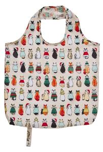 Ulster Weavers Christmas Cats in Waiting Packable Bag Red