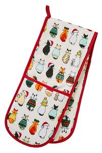 Ulster Weavers Christmas Cats in Waiting Oven Glove Red