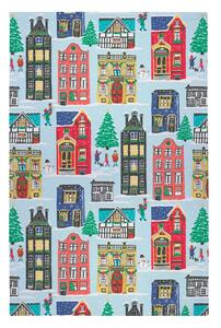 Ulster Weavers Christmas Houses Tea Towel Blue