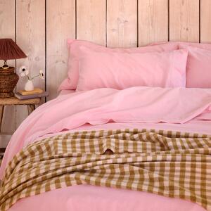 Piglet Pink Bloom Linen Blend Pillowcases (Pair) Size Square