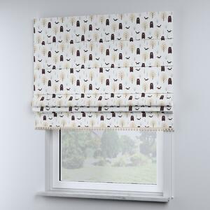 Roman blind with pompoms