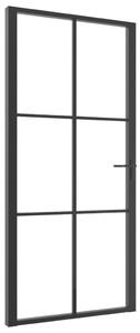 Interior Door ESG Glass and Aluminium 102.5x201.5 cm Black