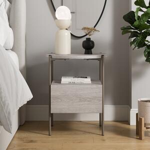 Elody 1 Drawer Bedside Table Ash (Brown)