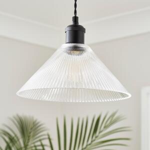 Ezra Conical Glass Easy Fit Pendant Shade Black