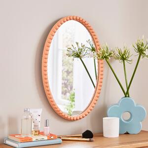 Bobbin Oval Wall Mirror Apricot