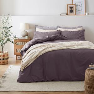 Soft Washed Recycled Cotton Duvet Cover and Pillowcase Set Thistle