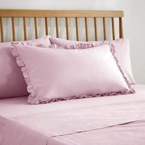 Pure Cotton Frilled Pillowcase Baby Pink