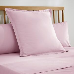 Pure Cotton Continental Square Pillowcase Baby Pink