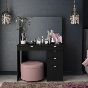Demi 5 Drawer Dressing Table with Mirror Black