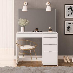 Demi 5 Drawer Dressing Table with Mirror White