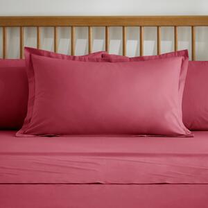 Pure Cotton Oxford Pillowcase Rhubarb