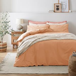 Soft Washed Recycled Cotton Duvet Cover and Pillowcase Set Apricot