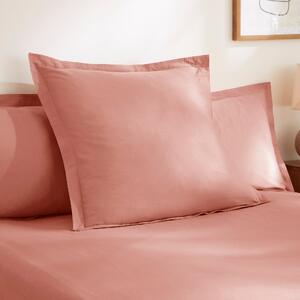 Soft Washed Recycled Cotton Continental Pillowcase Baby Pink