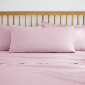 Pure Cotton Kingsize Pillowcase Pair Baby Pink