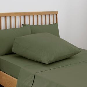 Pure Cotton Wedge Pillowcase Olive