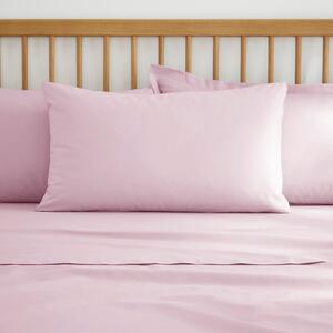 Pure Cotton Standard Pillowcase Pair Baby Pink