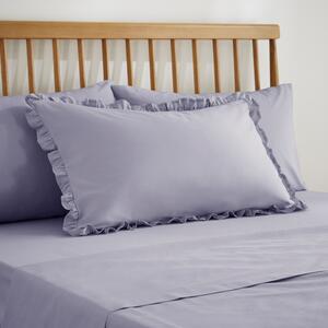 Pure Cotton Frilled Pillowcase Lilac