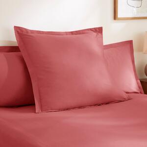 Soft Washed Recycled Cotton Continental Pillowcase Rhubarb
