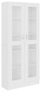 Vitrine Cabinet White 82.5x30.5x185.5 cm Engineered Wood